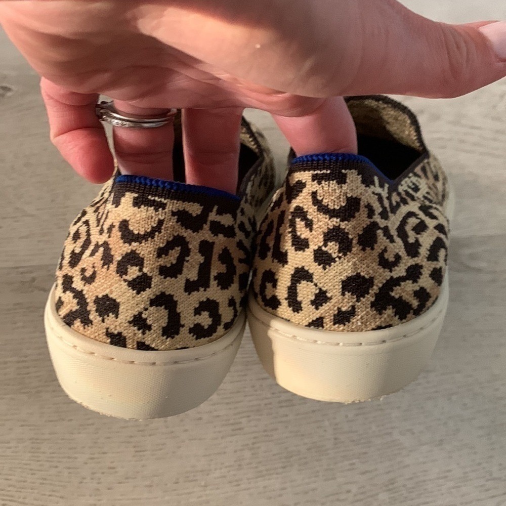 Rothy's Camo Cat 'The Sneaker' slip on W8.5 animal print washable - Picture 10 of 15
